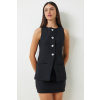 Happiness İstanbul Women's Black Sleeveless Vest Mini Skirt Woven Suit čierna 36 Happiness İstanbul 8684347170965