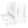 NEW BABY Detská postieľka Králiček so šuplíkom biela 123x65x98 biela