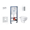 Grohe Solido set predsten.inštal.klozetu Bau Ceramic+bidet doska SoftClose+tlač.Even,Chróm SANI15BB1102