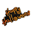 LED neon svietiaci nápis - Happy Halloween - oranžový - FUNNYFASHN