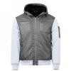 Fabric Fleece-Lined Jacket Charcoal L