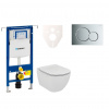 Ideal standard Cenově zvýhodněný závěsný WC set Geberit do lehkých stěn / předstěnová montáž+ WC Tesi 111.355.00.5NF2