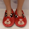 Dámske plyšové červené ponožky Santa Cozy