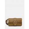 Pinko crossbody kabelka kožená 104340.A0QO zelená ONE SIZE