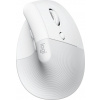Logitech Lift Vertical Ergonomic Mouse - White Vertikální myš, optická, 6 tlačítek, bezdrátová, Bluetooth
