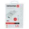 Swissten sieťový adaptér 1xUSB, 1A + Dátový kábel USB / Lightning 1,2 m - biely 22067000