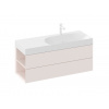 Ravak Skříňka pod umyvadlo bez umyvadla Lite 120x43x45 cm alabaster pink X000001884