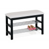 Autronic 83168-06 BK - Skrinka na topánky / taburet