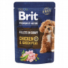Brit Premium Adult Dog Fillets Gravy Chicken & Green Peas 85 g