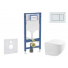 GEBERIT - Duofix Set předstěnové instalace, kompaktního klozetu Gaia a sedátka softclose, tlačítko Sigma30, bílá/bílá mat SANI11CA3149B