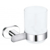 YUKON - Kúpeľňový doplnok Držiak kefiek sklenený, Biela/Chróm YUA0201CB, RAV Slezák