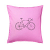 Bicykel názvy - Vankúš 50x50 - 50x50 - Iba poťah ( Ružová )