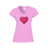 Dámske tričko V-výstrih Srdce mozaika