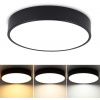 Stropné Svietidlo okrúhly Syntron 40 x 5 cm čierny