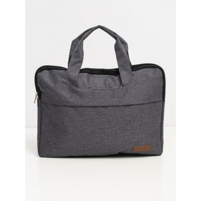 Grey textile laptop bag šedá One Size Fashionhunters