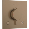 HANSGROHE Ecostat Comfort E termostat pod omietku pre 2 spotrebiče, so zabudovanou bezpečnostnou kombináciou podľa EN1717, kartáčovaný bronz, 33716140