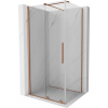 Mexen Velar posuvná sprchová kabína 110 x 80 cm, transparentná, brúsená meď - 871-110-080-01-65