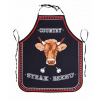 Forbyt Zástěra na grilování - Steak Menu, černá