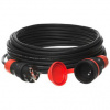 Predlžovací kábel PS-X1 / IP 54 / 15M / 3x2,5 / H05RR-F čierno-červený
