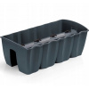 Kvetináč Prosperplast kvetináč na zábradlie CROWN antracit 58 cm