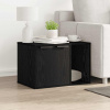 vidaXL Uzavretý box na stelivo čierny dub 60x40x40 cm kompozitné drevo 865986