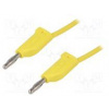 Měřicí šňůra 70VDC 33VAC 16A banánek 4 mm,z obou stran žlutá