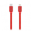 Swissten 71525206 Datový, Textile USB-C / Lightning, 1,2m, červený