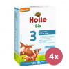 4x HOLLE Bio Mlieko 3 pokračovacie 600 g (10m+)