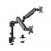 Gembird MA-DA2P-01 Nastavitelný stůl 2-displejové montážní rameno, 17”-32”, do 9 kg