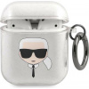 Karl Lagerfeld Apple AirPods cover Glitter Karl`s Head KLA2UKHGS