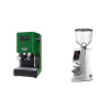 Gaggia New Classic E24, green + Eureka Atom W 65, chrome