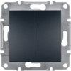 Schneider Electric Asfora dvojité tlačidlo bez rámu antracitové (EPH1100171)