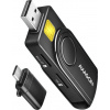 AXAGON kapesní čtečka kontaktních smart karet USB-C (eObčanka) / SD,MicroSD,SmartCard,SIM/ CRE-SMP2A / USB 2.0