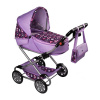 NEW BABY Detský kočík pre bábiky 2v1 Andrea 81x45x84 fialová
