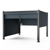 Blumfeldt Pantheon Cortina pergola 3x3 m, odolná voči poveternostným vplyvom, hliník, prášková farba, rolety (GDI17-Cortina3x3BLDG)
