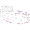 vidaXL Základná posteľ s matracom tmavomodrá 90x200 cm zamat - Modrá - 275646-292378