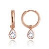 MINET Elegantné náušnice z ružového zlata s bielymi zirkónmi Au 585/1000 1,80 g JMG0269WRE01