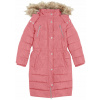 Detská bunda - Bonprix Down bunda 158 (BPC Pink Quilted Coat s kapucňou kožušinou 158)