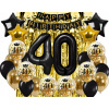 Balóny na párty - Bomby na 40. narodenín Gold konfety závesom (Balóny na párty - Bomby na 40. narodenín Gold konfety závesom)