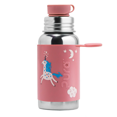 Pura® nerezová fľaša so športovým uzáverom 550ml mint, červená, ružovo-biela, unicorn Farba: unicorn