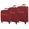 Sada textilných cestovných kufrov ROLL ROAD ROYCE Red / Červená, 55-66-76cm, 5019424