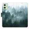 Flip pouzdro iSaprio na mobil Motorola Moto G54 5G - Dark Forest s kapsičkami na karty (Knížkové flipové pouzdro iSaprio pro mobil Motorola Moto G54 5G - Dark Forest - elegantní obal s kapsami, stoján