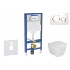 GEBERIT - Duofix Set předstěnové instalace, klozetu Arkas I sedátka softclose, tlačítko Sigma20, bílá/pozlacená SANI11CA3154B