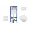 GEBERIT - Duofix Set předstěnové instalace, klozetu Architectura a sedátka softclose, tlačítko Sigma01, alpská bílá SANI11CK3100
