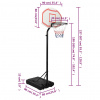 vidaXL Basketbalový stojan biely 237-307 cm polyetén - Biela - 118542-65213