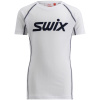 SWIX Roadline RaceX Classic, krátký rukáv, dětské triko, Bright White/Dark Navy Velikost: 152