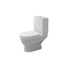 DURAVIT Starck 3 WC misa kombi so zvislým odpadom, 370 mm x 395 mm x 655 mm, s povrchom WonderGliss, 01260100001