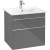 VILLEROY & BOCH Venticello závesná skrinka pod umývadlo, 2 zásuvky, 603 x 502 x 590 mm, Glossy Grey, A92401FP