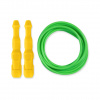 Ninja Rope | Švihej.sk Vyber farbu rukovätí:: Žlté, Vyber priemer lanka:: 4mm (ženy, deti), Farba lanka: Neonově zelená Rýchlostné švihanie s PVC lankom pre mierne pokročilých