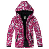 Dievčenská zimná bunda - Wolf & Wolfie B2567, fialovoružové / lesné zvieratká Farba: Ružová, Veľkosť: 128